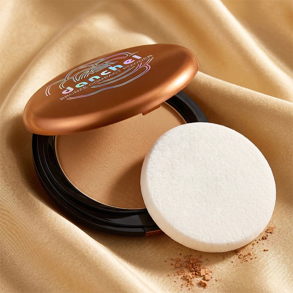 Matte Bronze Pressed Powder for Natural Sun-Kissed Look