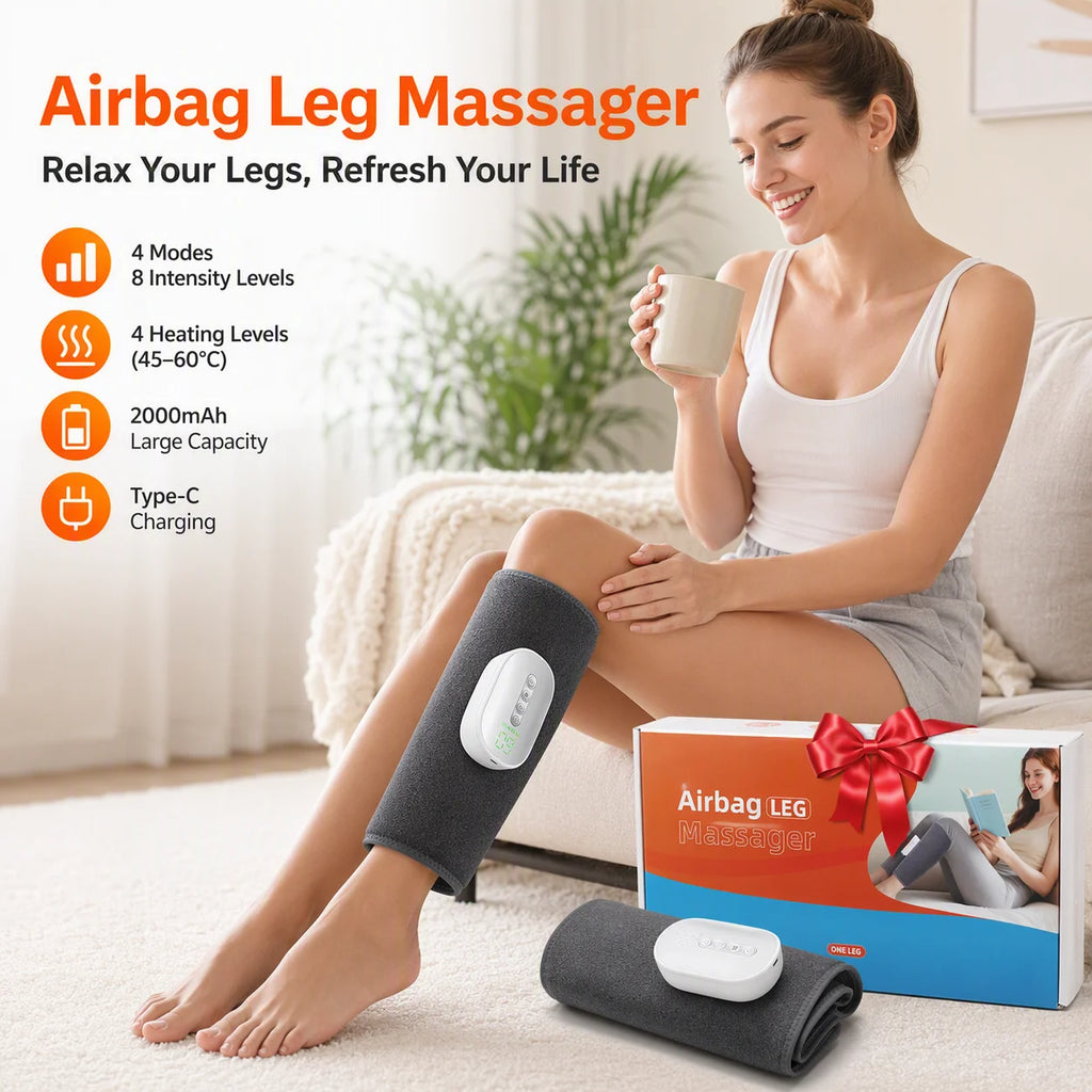 Cordless Heated Leg Massager with Air Compression