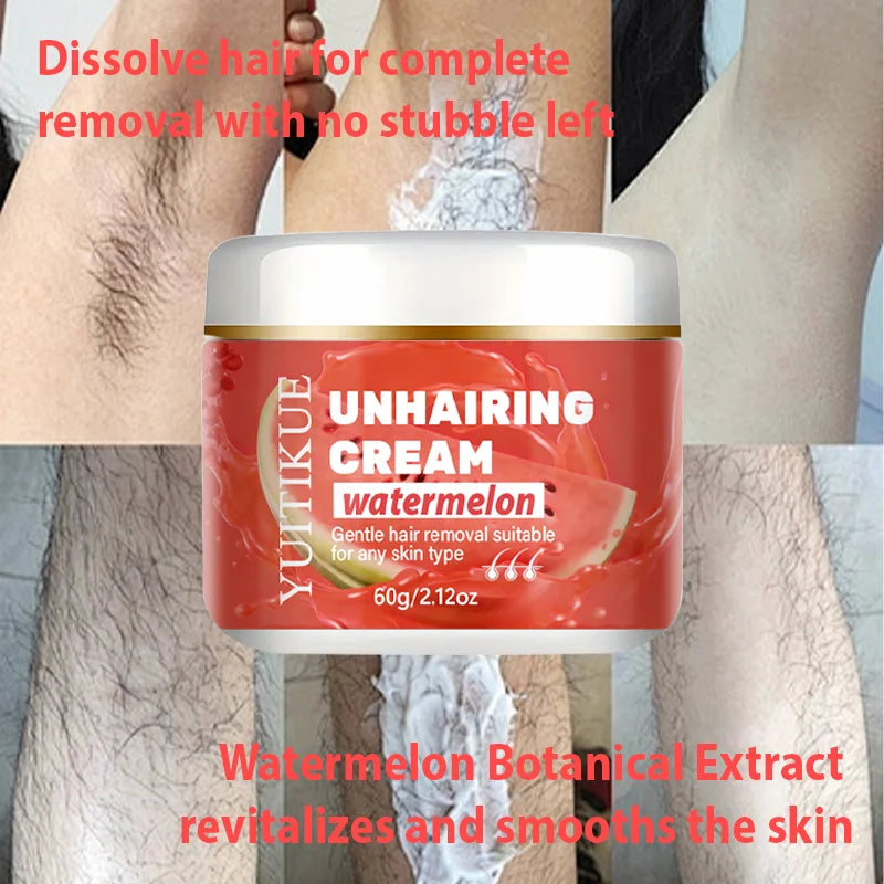 YUITIKUE Watermelon Hair Removal Cream Depilatory Body Treatment 60g - 5