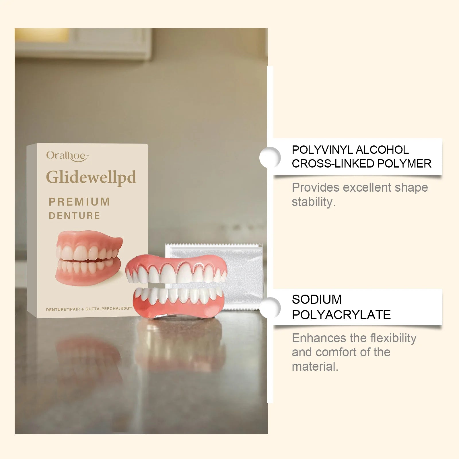 Temporary Silicone Denture Set for Smile Restoration - 10