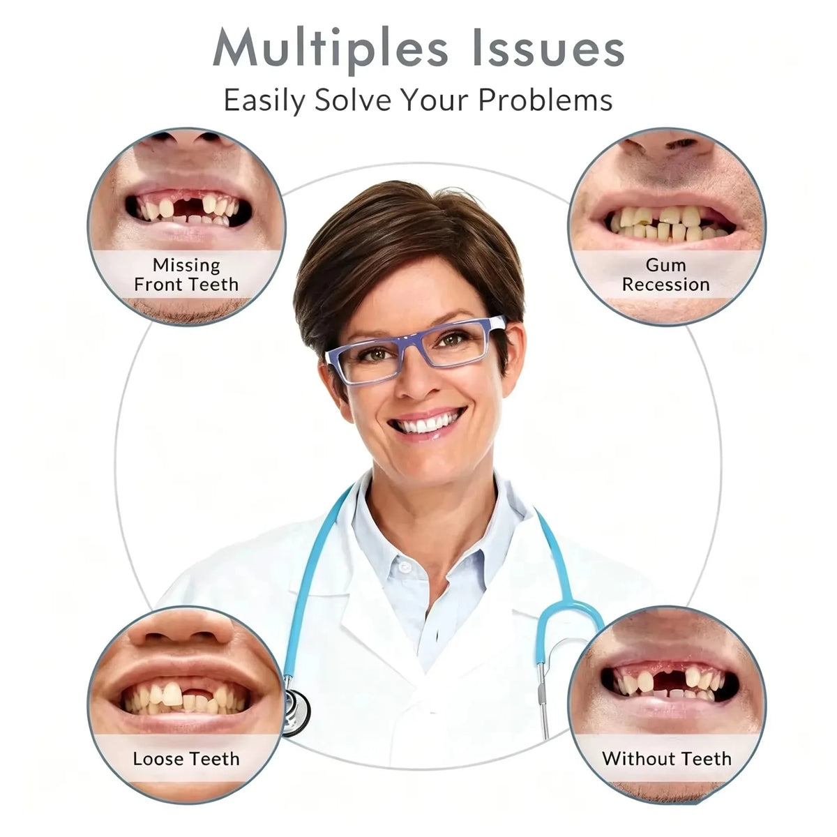 Comfort Fit Silicone Dentures for Natural Looking Smile