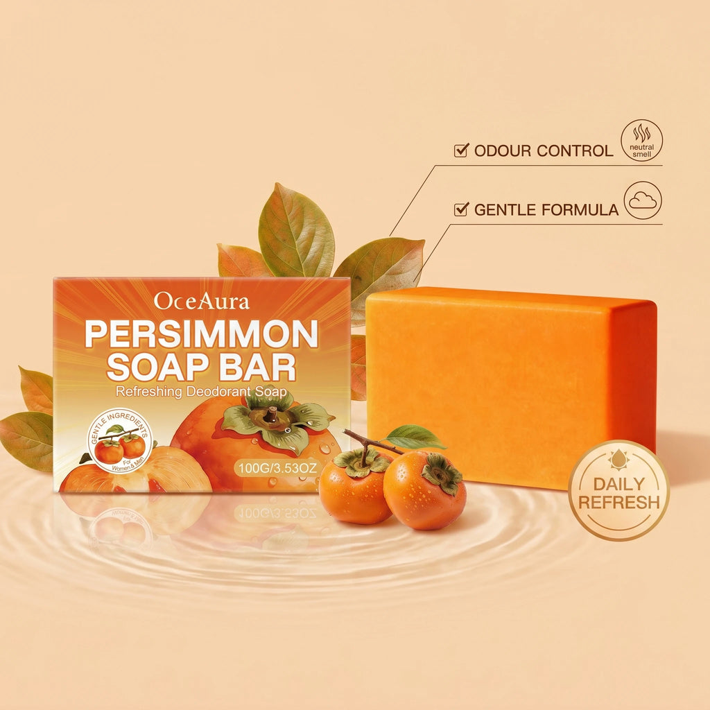 Natural Persimmon Deodorizing Soap Bar for Body Odor