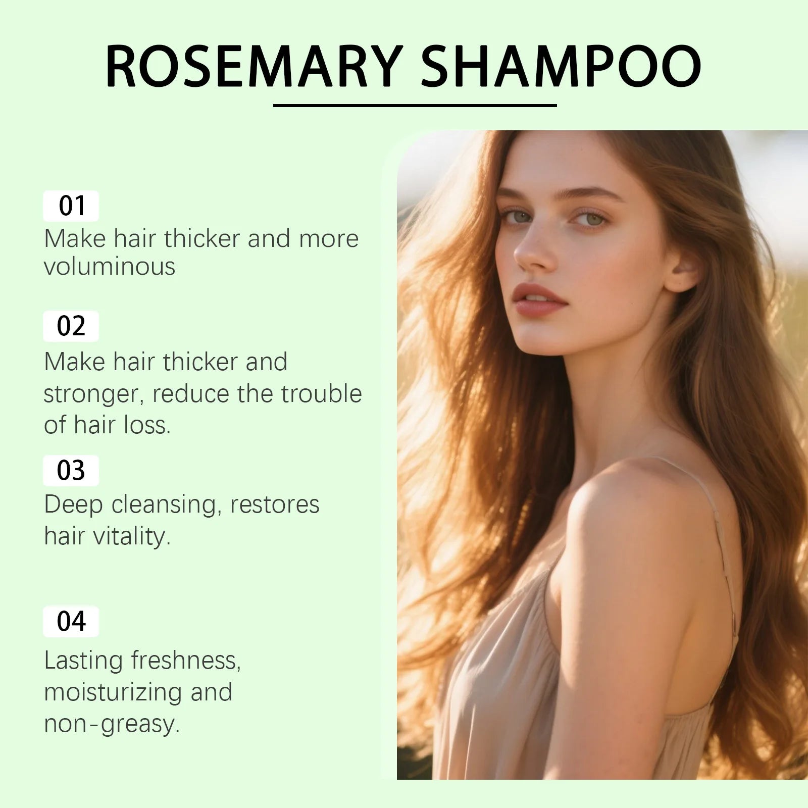 Rosemary Hydrolyzed Keratin Shampoo 100ml Scalp Soothing Volumizing
