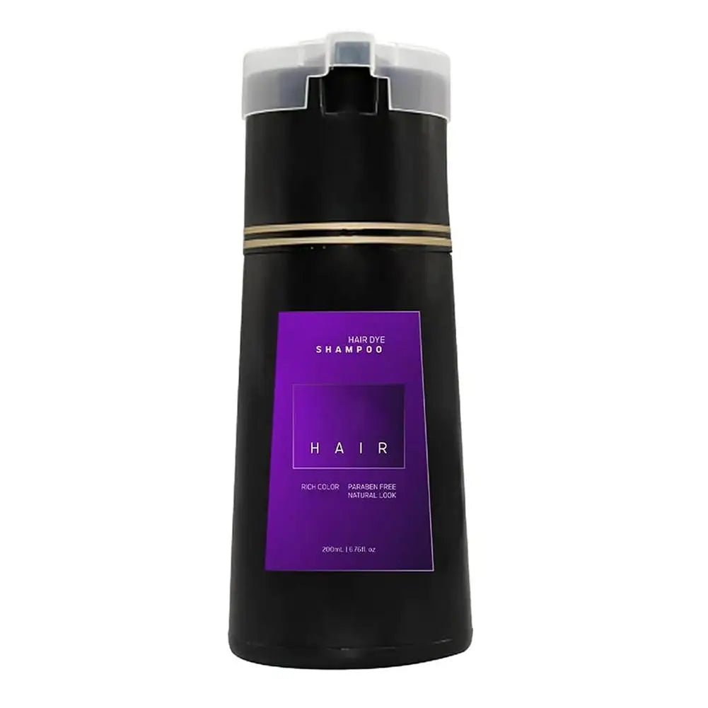 200ML Instant Hair Color Shampoo for Gray Hair Coverage