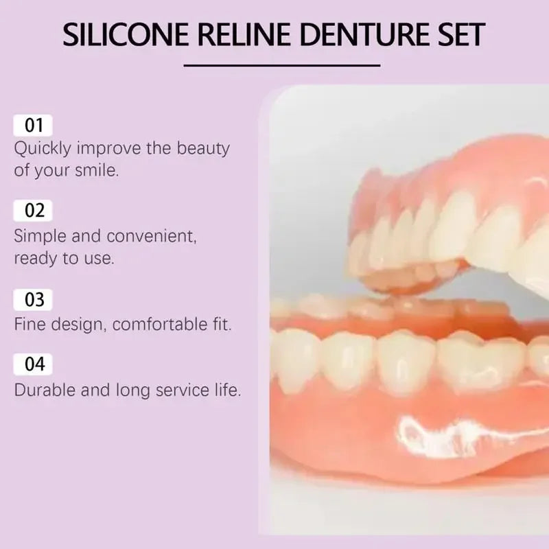 Temporary Silicone Denture Reliner Kit for Comfort Fit - 3