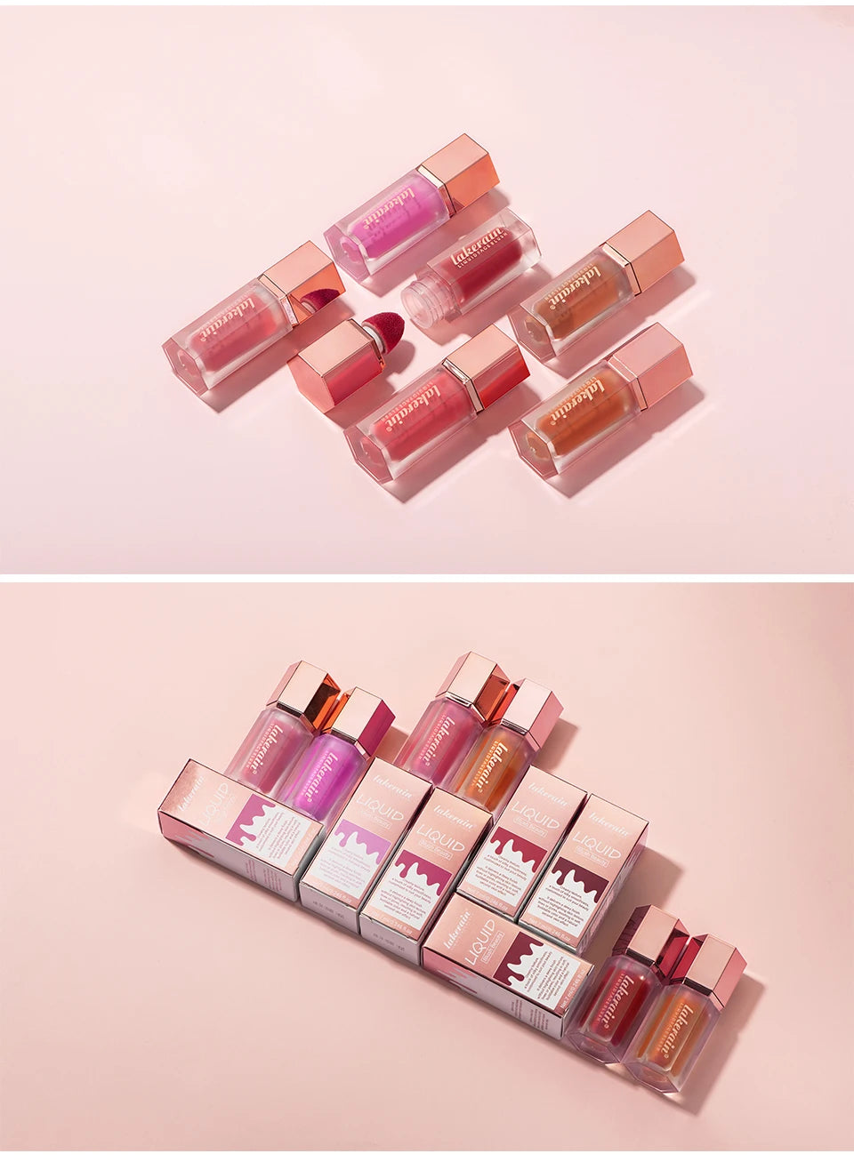 Waterproof Matte Liquid Blush with Built-in Applicator
