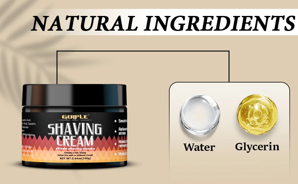 Goiple Men Beard Grooming Kit Shaving Cream and Beard Filler Pen Set - 9