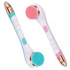 Electric Silicone Bath Brush Long Handle Body Scrubber Massage Tool