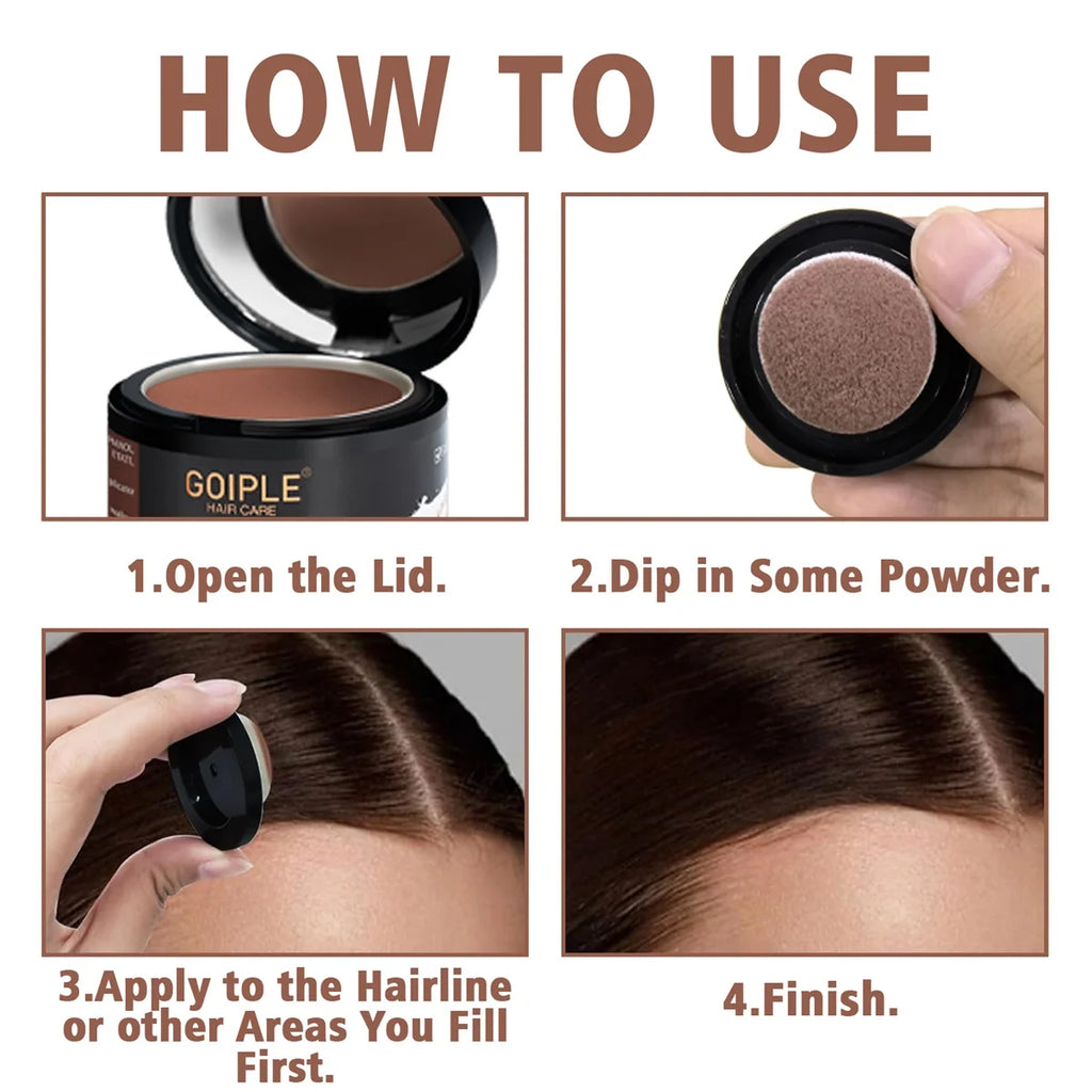 Goiple Hairline Powder and Beard Pen Hair Root Touch Up Concealer Set