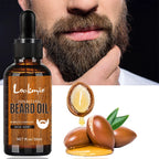Lockmio Men Beard Oil and Grooming Brush Set Musk Scent