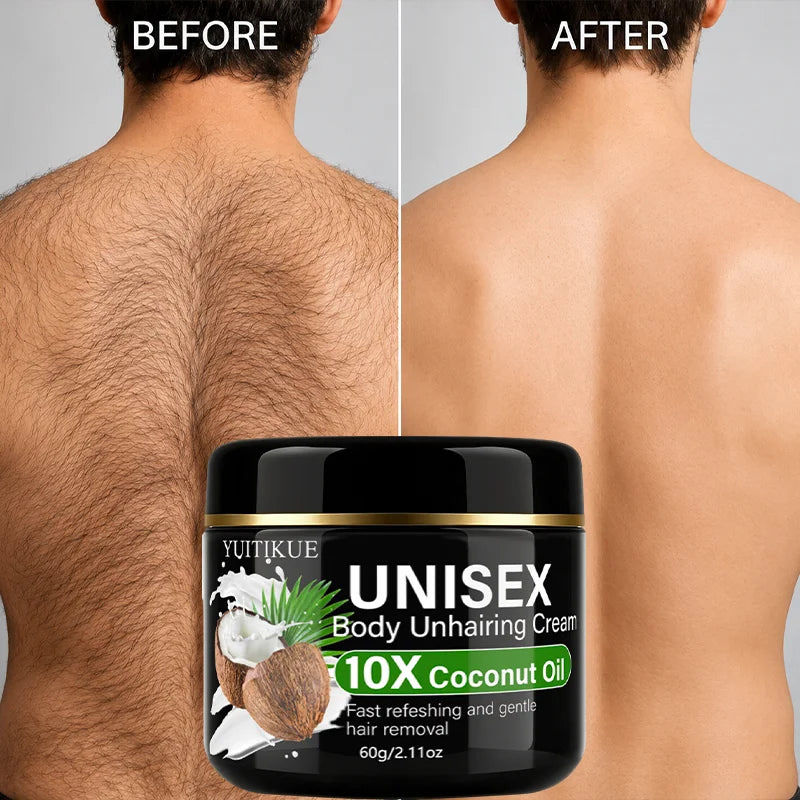 Coconut Oil Unisex Body Hair Removal Cream 60g
