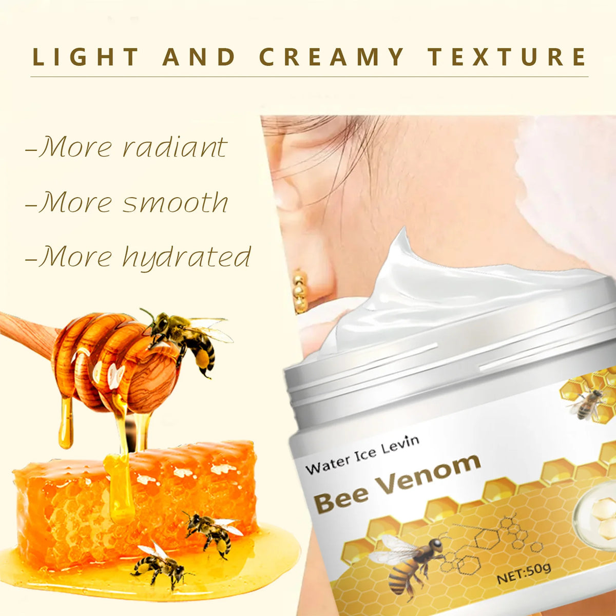 Bee Venom Moisturizing Face and Body Cream Anti Aging Skincare