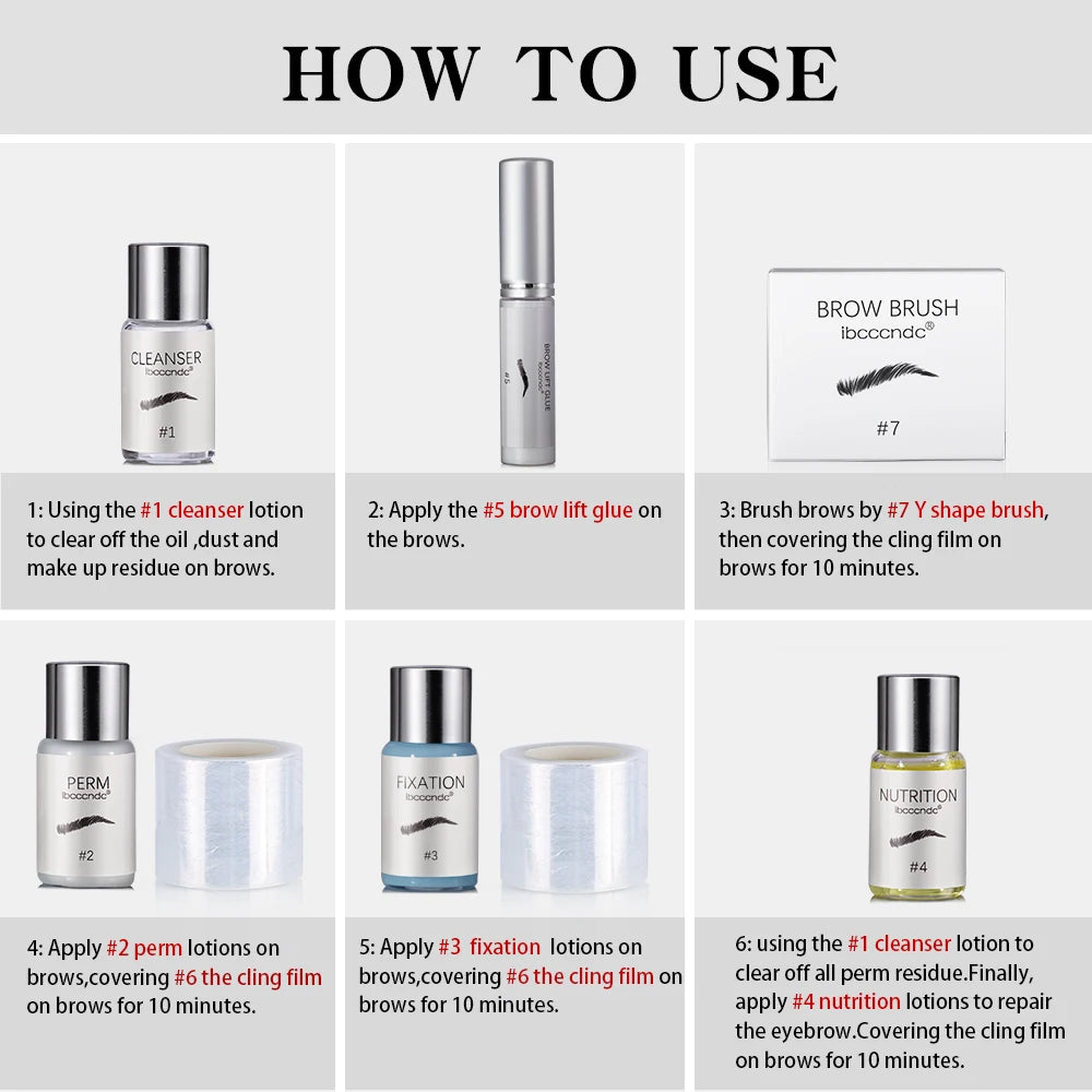 Professional Brow Lamination Kit for DIY Eyebrow Shaping and Setting - 6