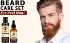 Goiple 2pcs Beard Grooming Kit Cleansing Shampoo and Volumizing Oil