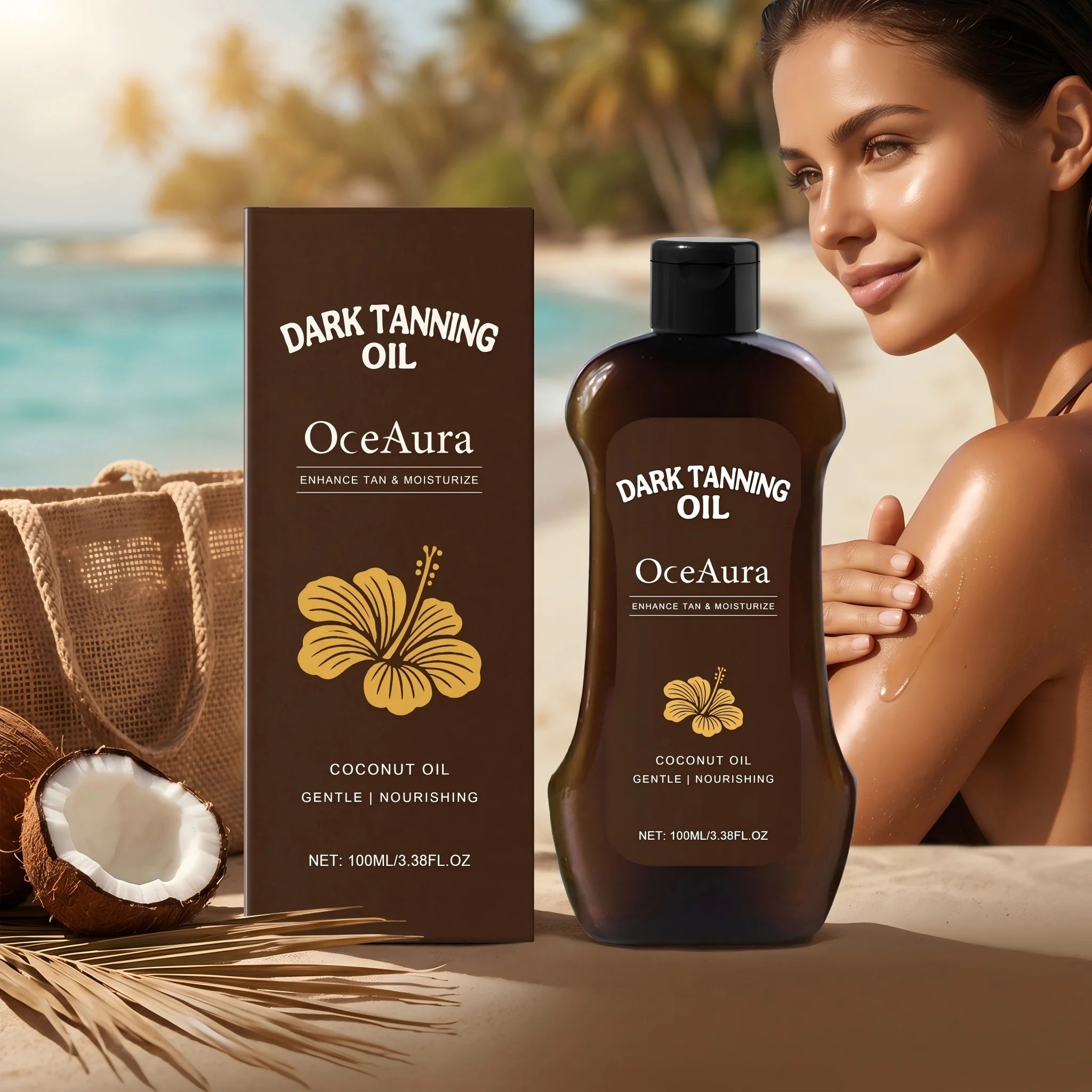 Coconut Oil Dark Tanning Body Oil for Deep Bronze Tan - 6
