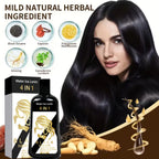 4 in 1 Black Hair Dye Shampoo with Biotin Collagen and Hyaluronic Acid