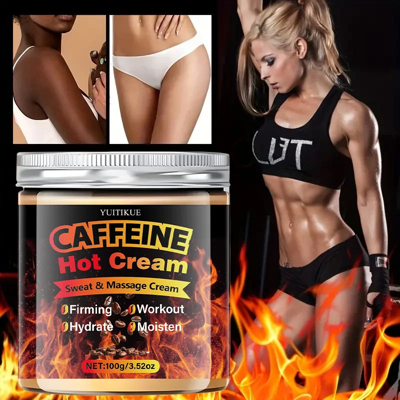 YUITIKUE Caffeine Hot Cream Thermogenic Workout Body Sculpting Gel 100g - 1