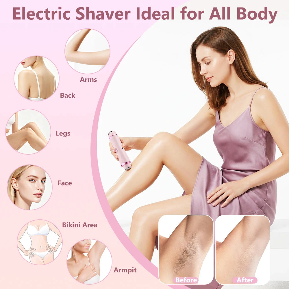 Dual-Head Electric Hair Trimmer for Women