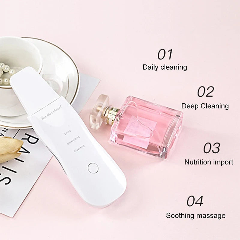 Ultrasonic Skin Scrubber Facial Pore Cleaner Blackhead Remover Device