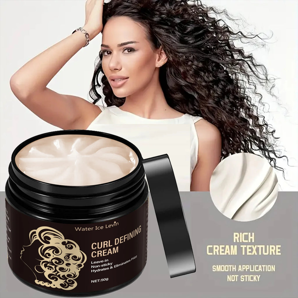 Coconut Oil Curl Defining Cream 50g Leave In Hair Moisturizer Frizz Control