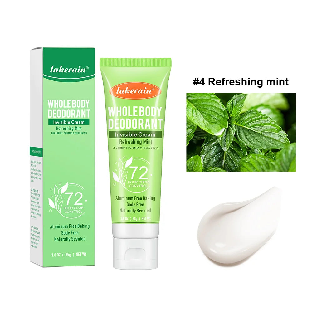 Long-Lasting Invisible Whole Body Deodorant Cream