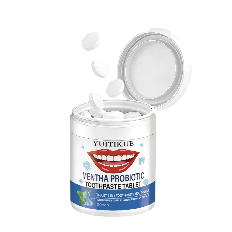 Yuitikue Probiotic Toothpaste Tablets 2-in-1 Teeth Whitening Mouthwash