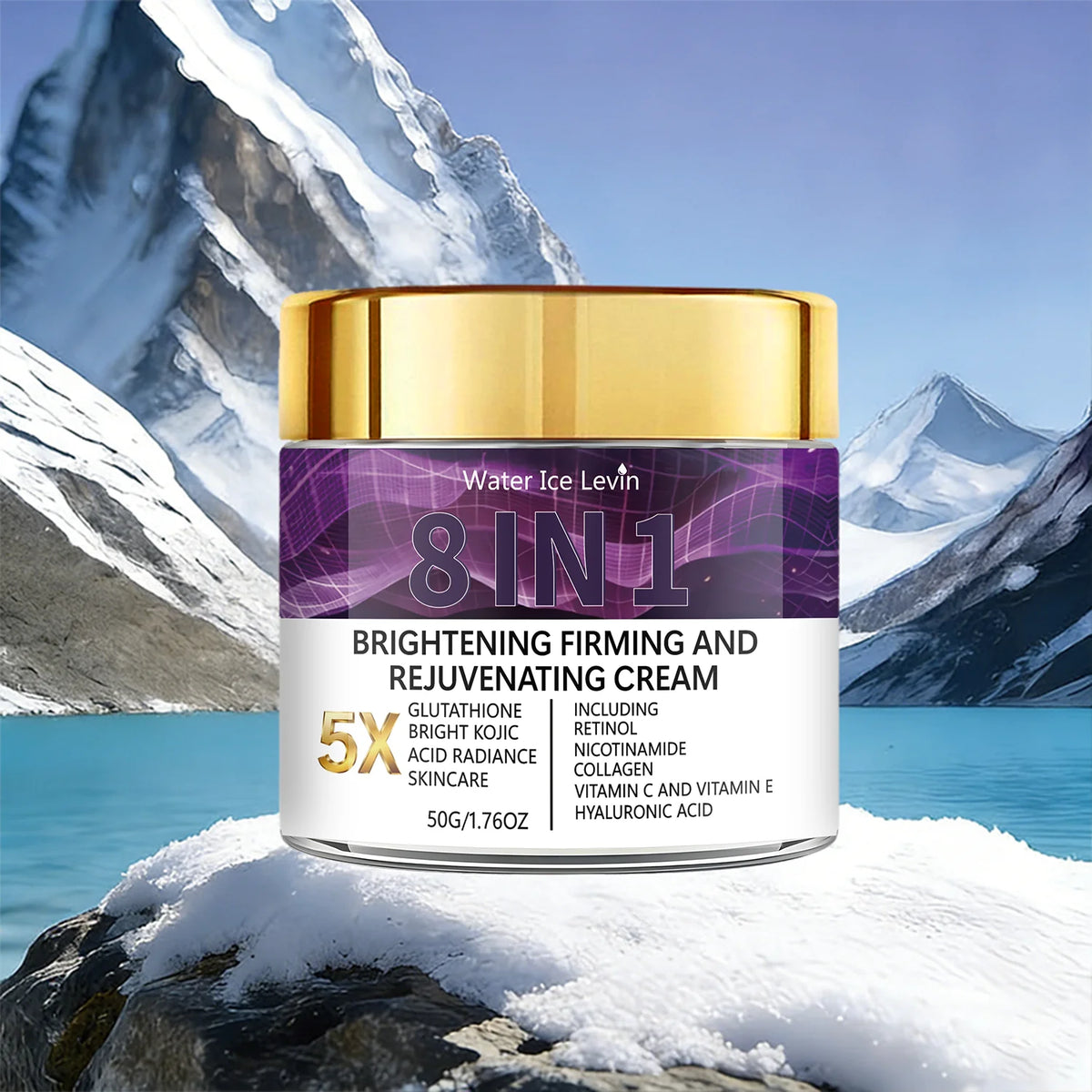 Water Ice Levin 8 in 1 Brightening and Rejuvenating Face Cream 50g