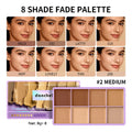 8-Shade Cream Concealer Palette for Face Contouring and Highlighting