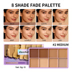 8-Shade Cream Concealer Palette for Face Contouring and Highlighting