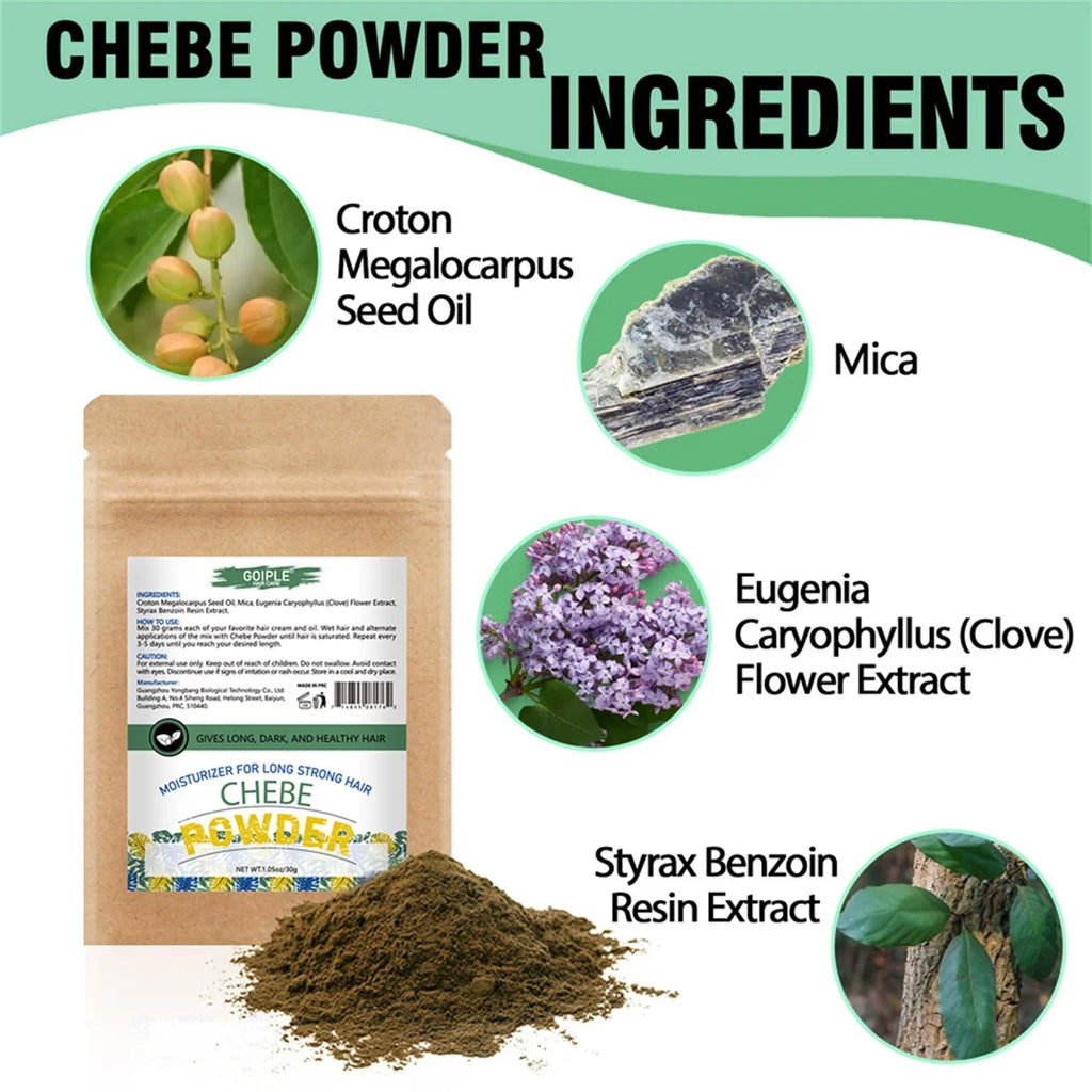 Goiple Chebe Hair Growth Set Nourishing Oil Powder and Mask Kit