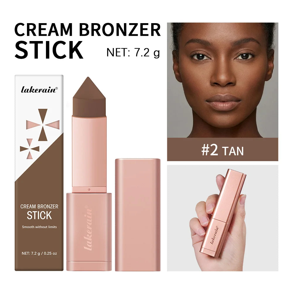 Cream Bronzer Stick for Seamless Face Contouring