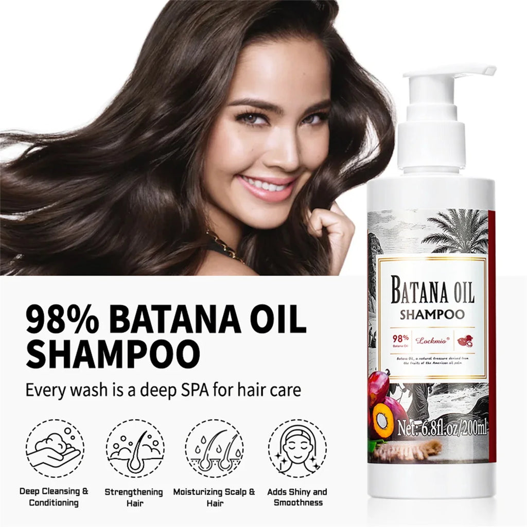 Batana Oil Shampoo Deep Cleansing Moisturizing Hair Growth Treatment
