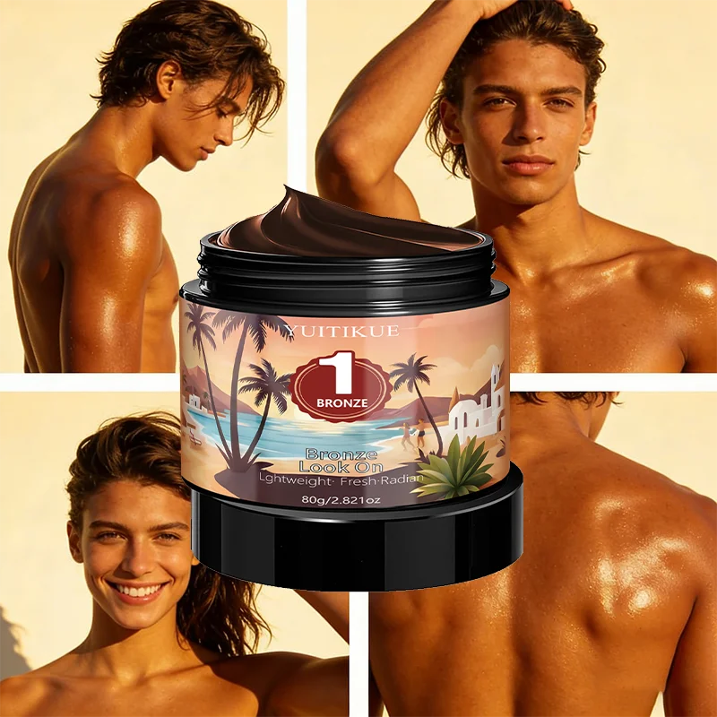 YUITIKUE Self Tanning Cream Natural Bronze Glow Bronzer 80g - 3