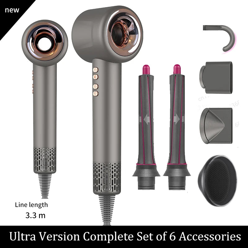 Professional Ionic Hair Dryer - Fast Dry Blow Dryer with Styling Nozzles - 34