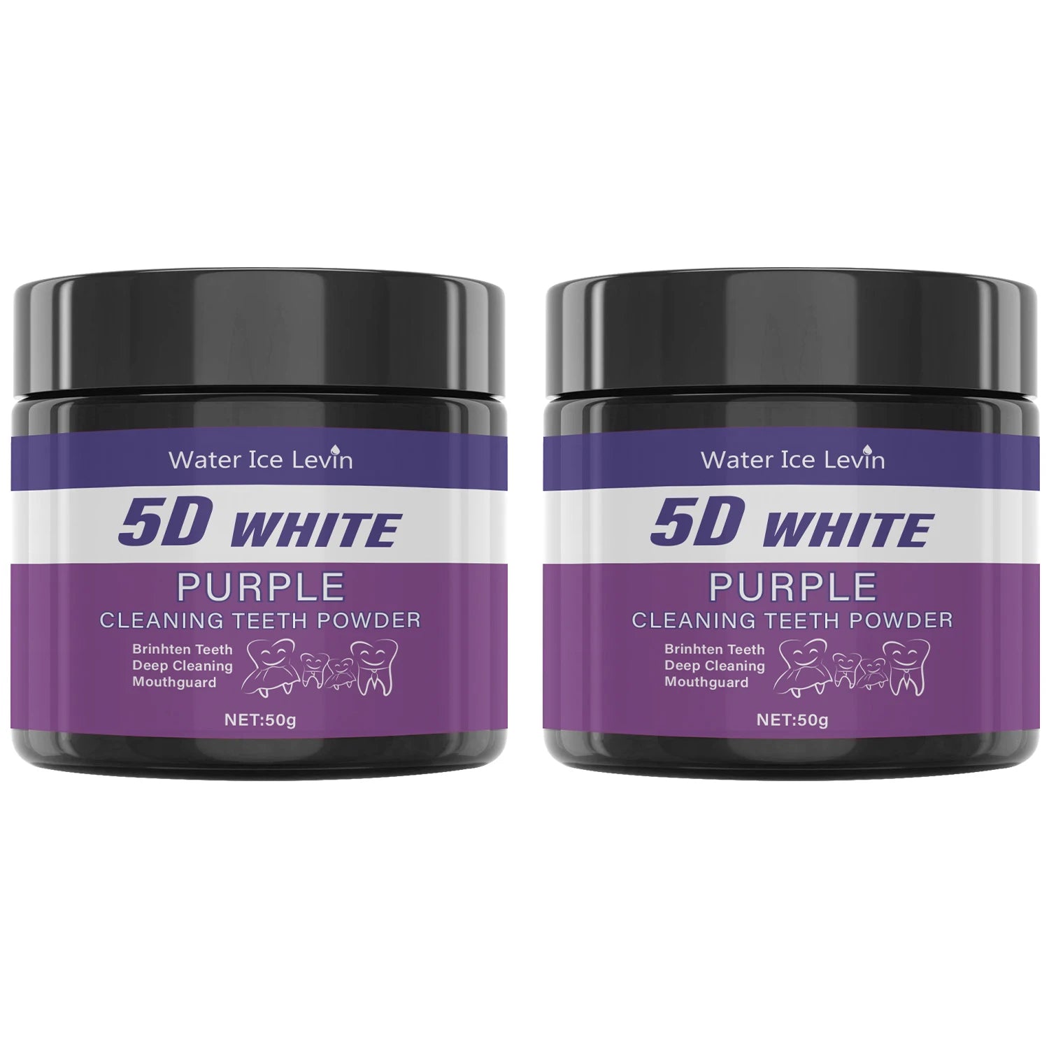 Purple Teeth Whitening Powder Deep Cleaning Tooth Polish 50g - 10