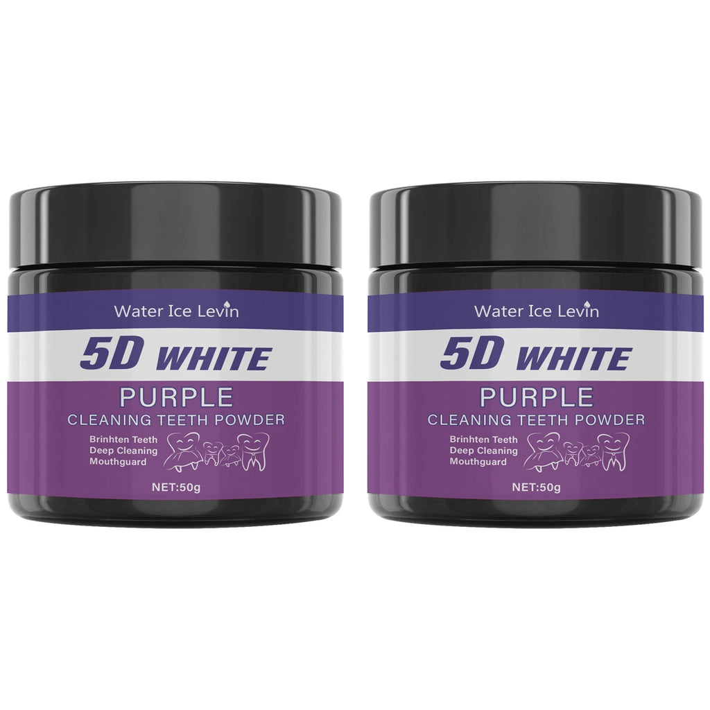 Purple Teeth Whitening Powder Deep Cleaning Tooth Polish 50g