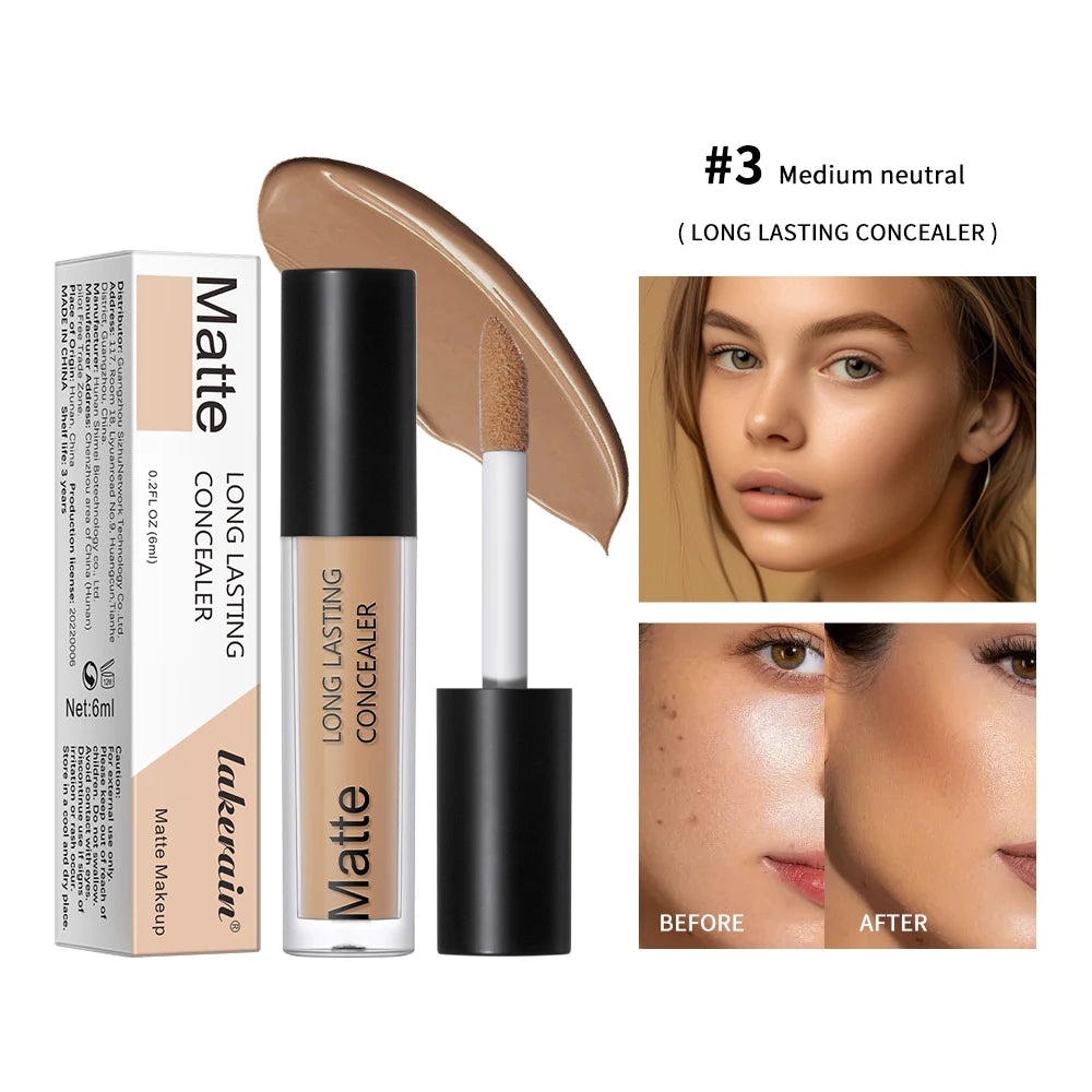 Full Coverage Matte Liquid Concealer for All Skin Types