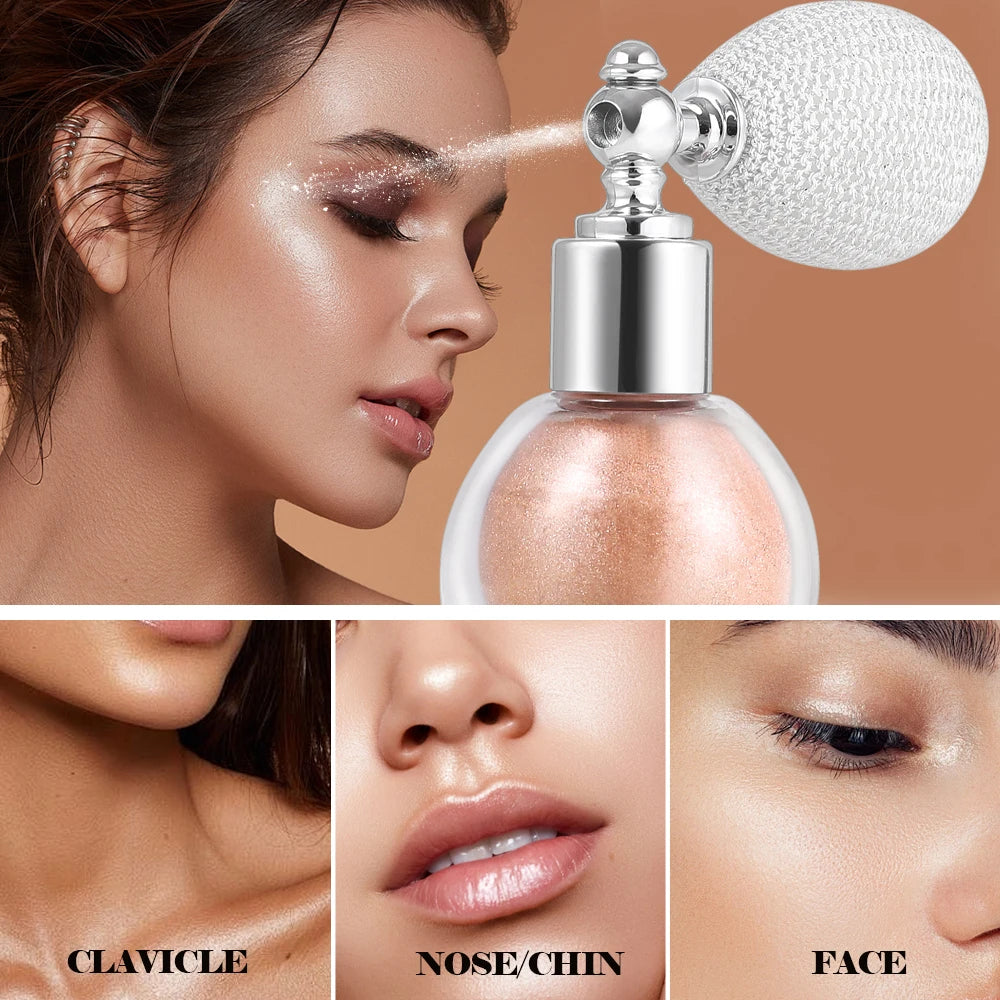 Flash Spray Glitter Highlighter Makeup for Face Body and Neck