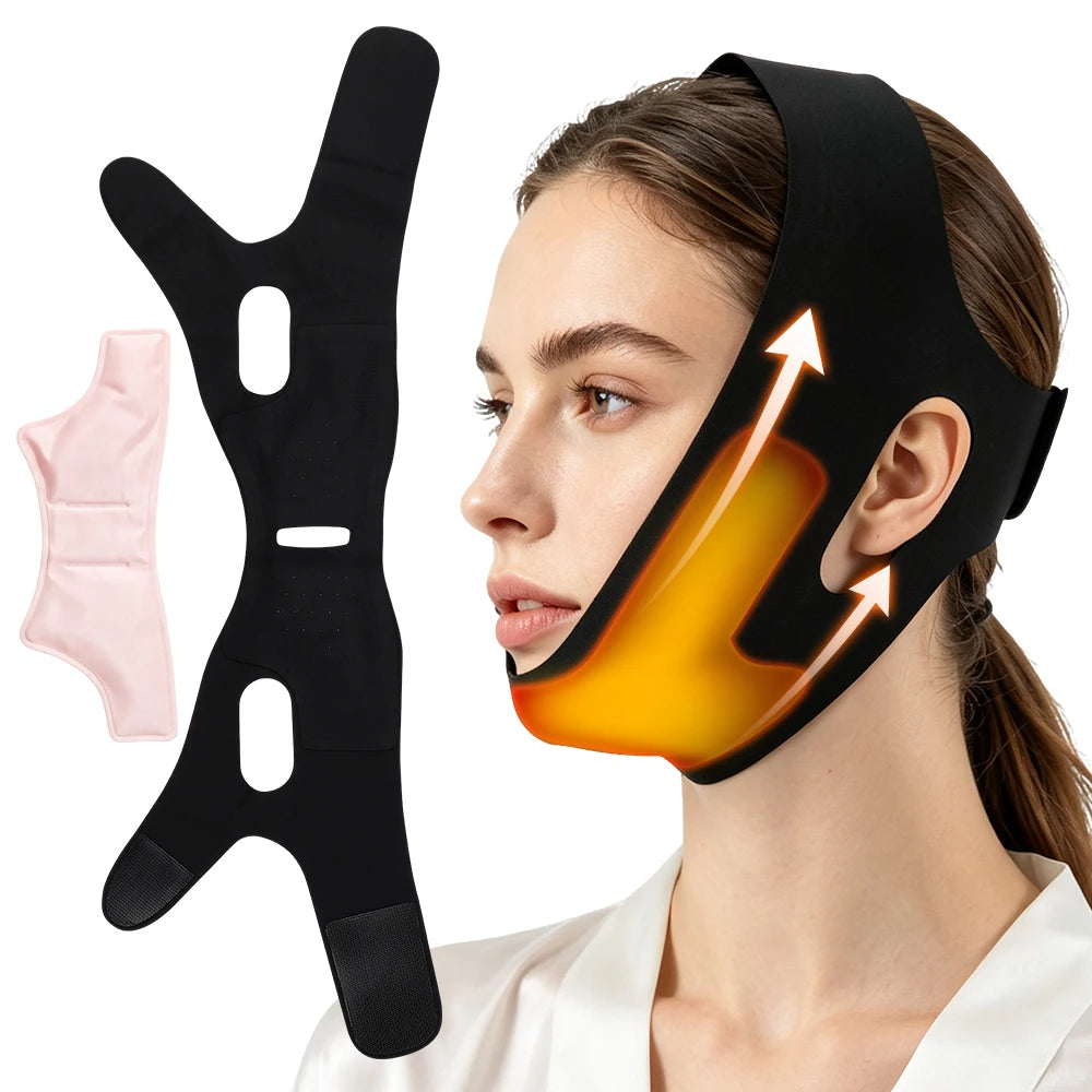 Hot and Cold Gel V-Line Facial Lifting and Slimming Bandage