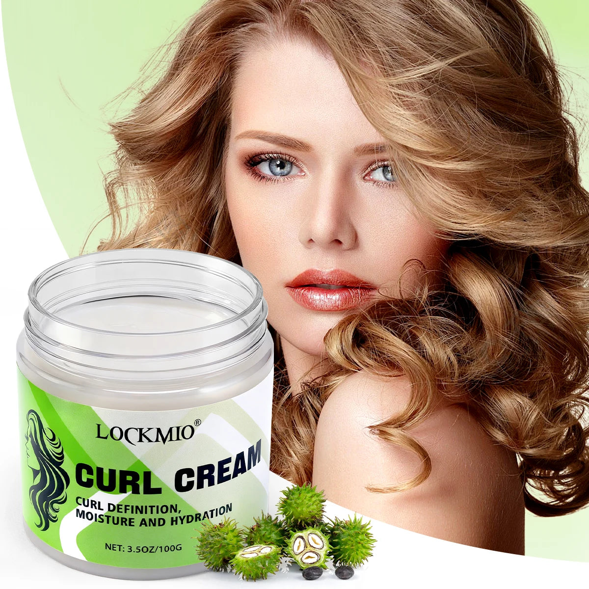 Black Castor Oil Hair Curl Cream Moisturizing Frizz Control 100g - 7