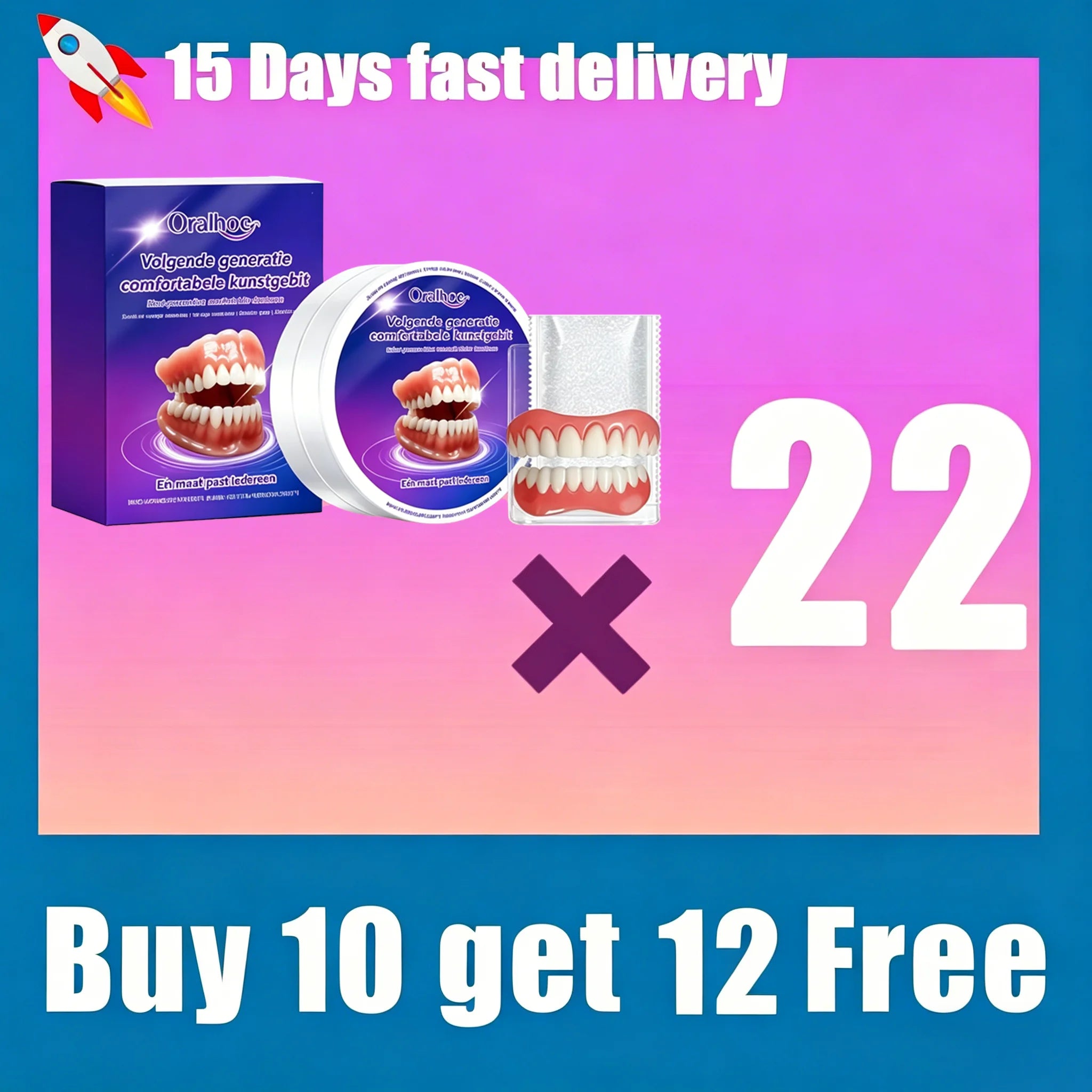 Snap-On Silicone Denture Kit for Instant Natural Smile - 11