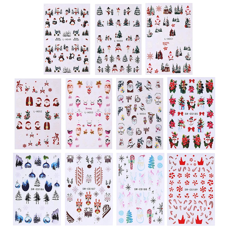 3D Christmas Cartoon Nail Art Stickers