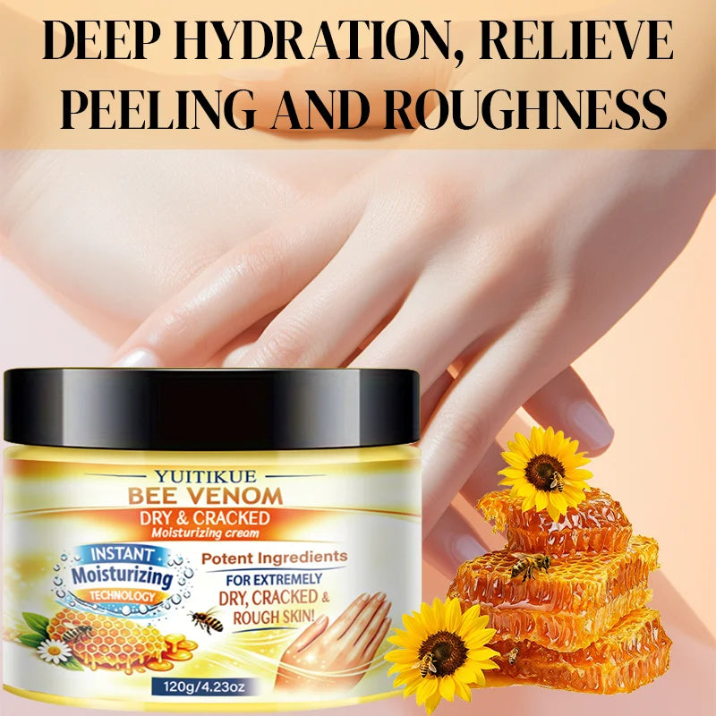 YUITIKUE Bee Venom Hand Cream Deep Moisturizing Repair for Cracked Skin