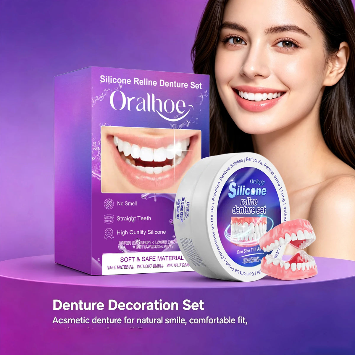 Silicone Reline Denture Set for Comfortable Fit