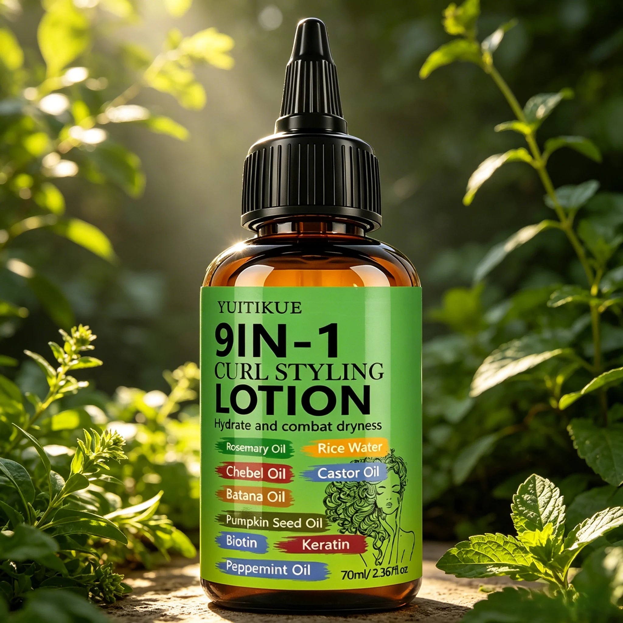 9-in-1 Curl Styling Lotion 70ml Anti-Frizz Hydrating Hair Conditioner