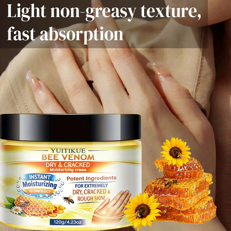 YUITIKUE Bee Venom Hand Cream Deep Moisturizing Repair for Cracked Skin