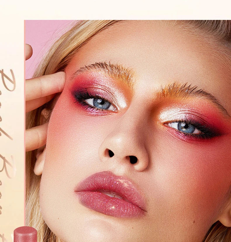 Shiny Lipstick Waterproof Long Lasting Glitter Lip Gloss - 12