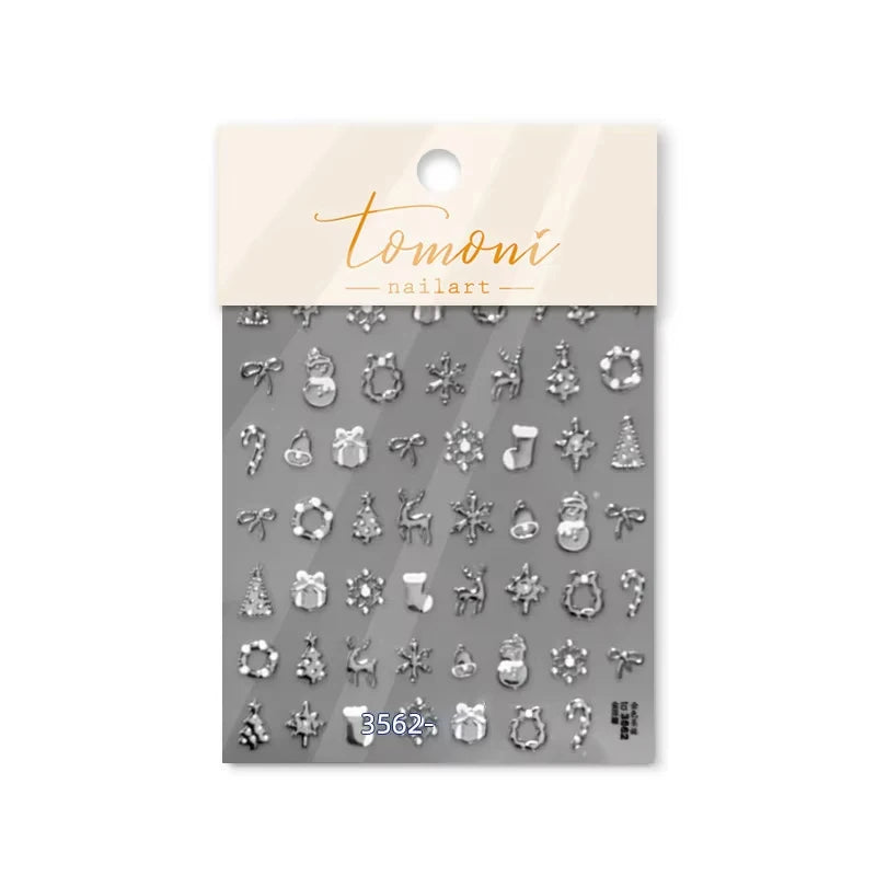 3D Christmas Cartoon Nail Art Stickers - 48