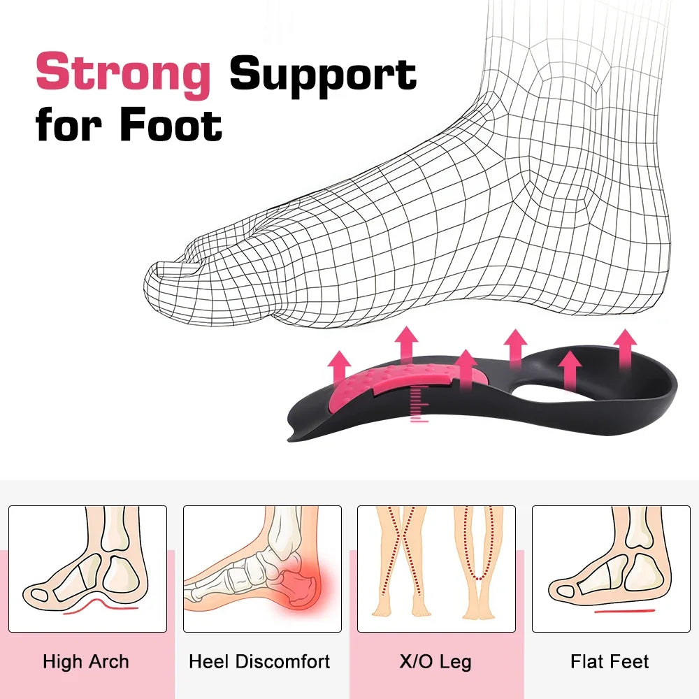 Orthopedic Arch Support Insoles for Flat Feet and Alignment - 2