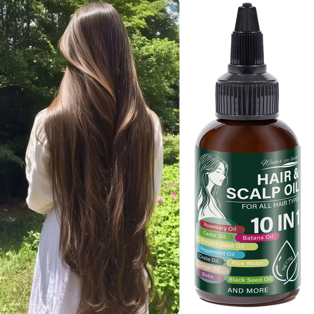 10 in 1 Hair Growth Oil Rosemary and Castor Scalp Treatment
